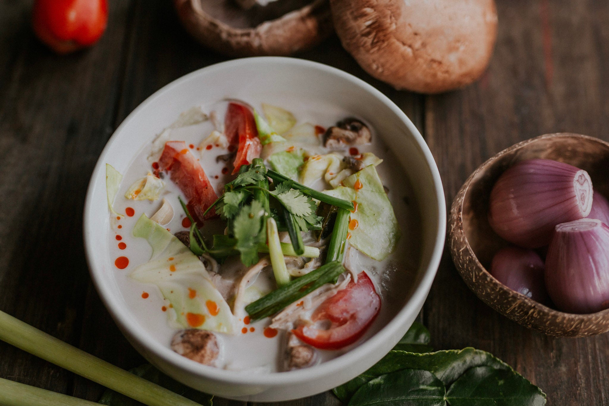 Tom Kha with Artichoke Hearts